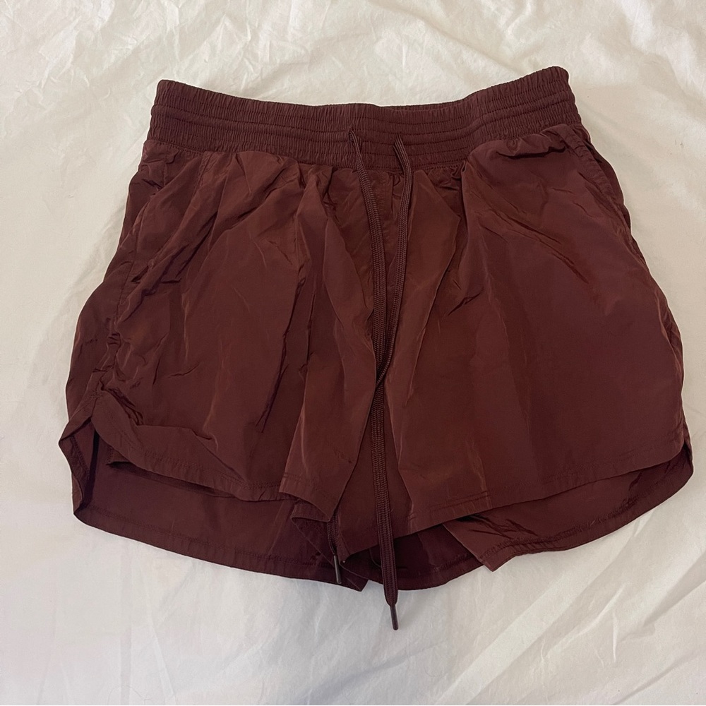 Abercrombie Athletic Run Shorts in Deep Brown